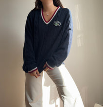 Charger l&#39;image dans la galerie, Pull col V Lacoste des années 90&#39;s - XL
