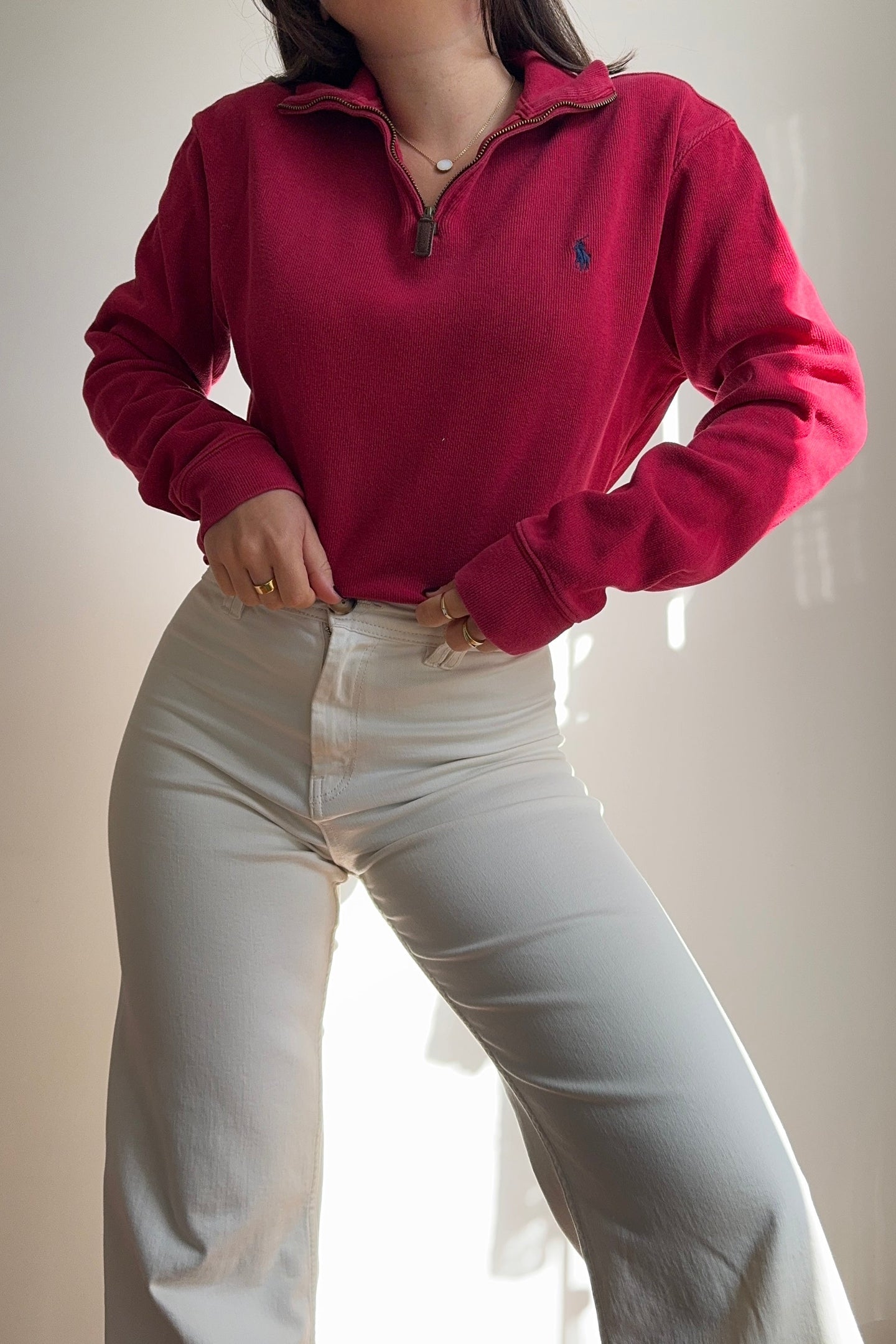 Pull half zip Ralph Lauren en coton - S