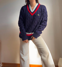 Charger l&#39;image dans la galerie, Pull col V Lacoste collection &quot;Izod&quot; des années 70&#39; - M
