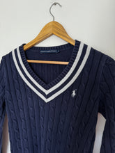 Upload image to gallery, Pull col V Ralph Lauren maille torsadée - S
