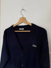 Upload image to gallery, Gilet Lacoste bleu marine des années 80’ - S
