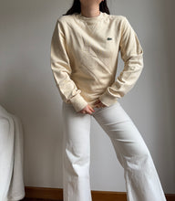 Upload image to gallery, Sweat &quot;Classique Lacoste&quot; en coton jaune pastel - XS
