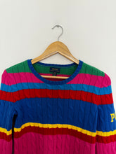 Charger l&#39;image dans la galerie, Pull Ralph Lauren « Polo » à rayures multicolores - XS
