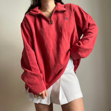 Charger l&#39;image dans la galerie, Pull half zip Ralph Lauren framboise - XL
