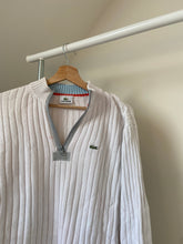 Charger l&#39;image dans la galerie, Pull half zip Lacoste maille côtelée - L
