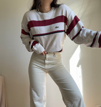 Charger l&#39;image dans la galerie, Pull Lacoste rayé fabriqué en France des années 80&#39; - L
