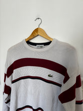 Charger l&#39;image dans la galerie, Pull Lacoste rayé fabriqué en France des années 80&#39; - L
