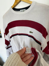 Charger l&#39;image dans la galerie, Pull Lacoste rayé fabriqué en France des années 80&#39; - L
