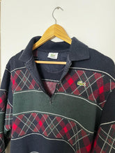 Upload image to gallery, Pull half zip Lacoste motif tartan des années 80&#39; - M
