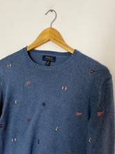 Charger l&#39;image dans la galerie, Pull Ralph Lauren en coton broderie marine - XS
