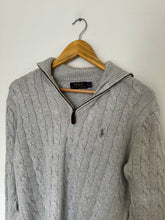 Charger l&#39;image dans la galerie, Pull half zip Ralph Lauren maille tressée - XS
