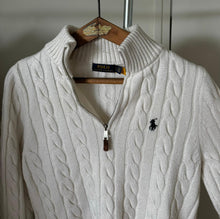 Charger l&#39;image dans la galerie, Pull half zip Ralph Lauren maille tressée - M
