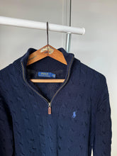 Charger l&#39;image dans la galerie, Pull half zip Ralph Lauren maille tressée - S
