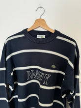 Upload image to gallery, Pull Lacoste Navy brodé des années 80&#39; fabriqué en France- XL
