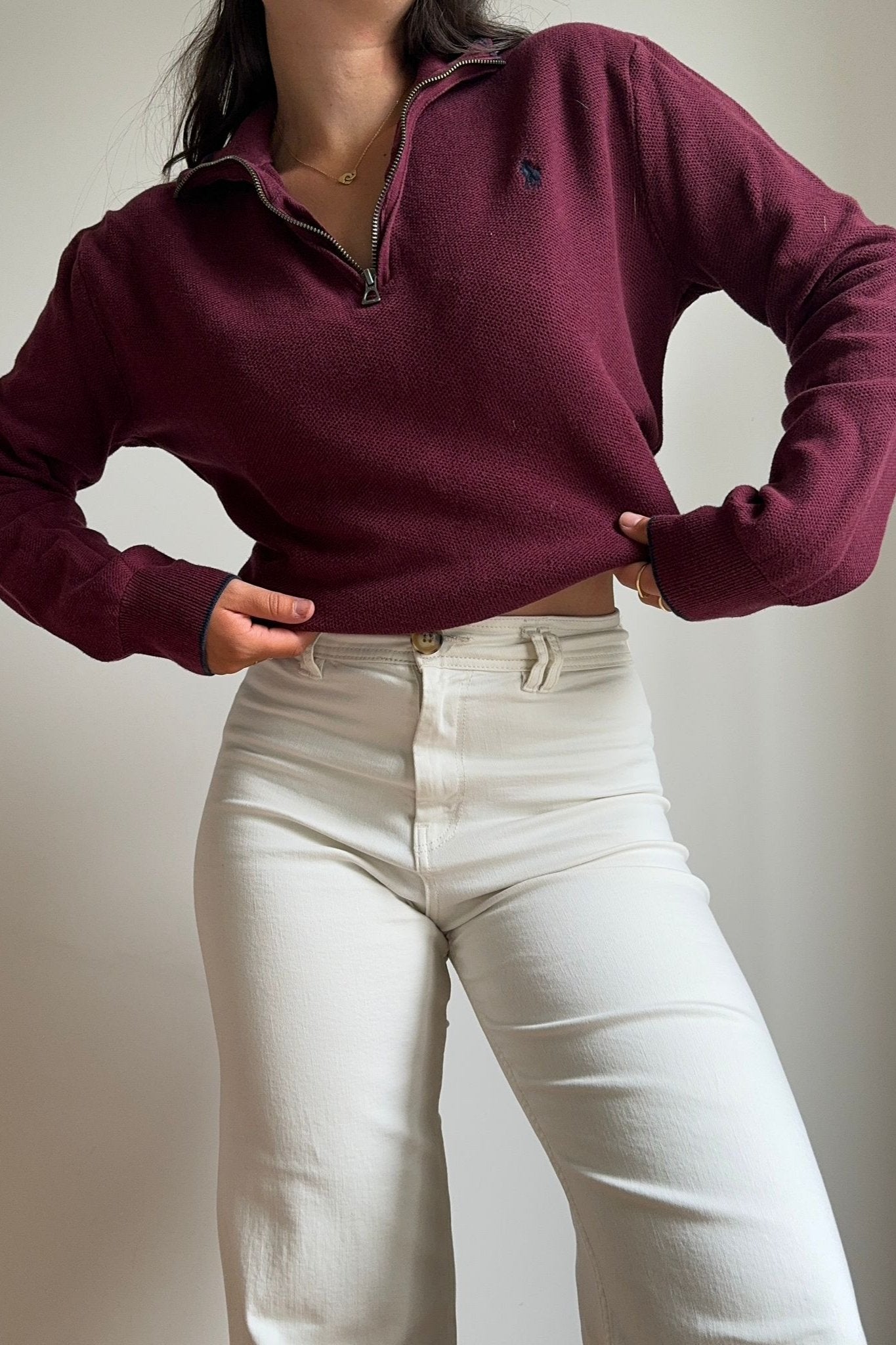 Pull half zip Ralph Lauren en coton - M