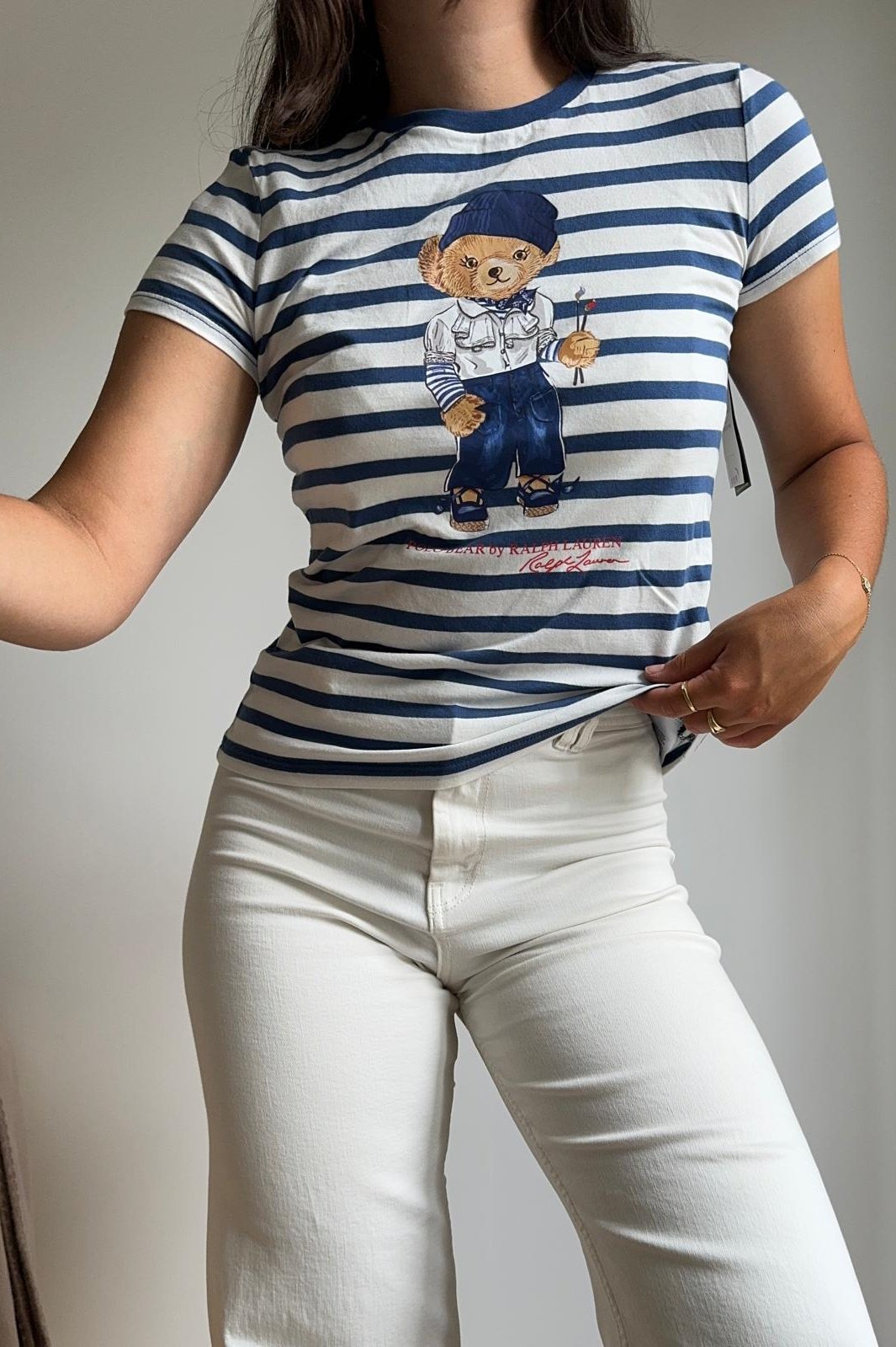 T-shirt Ralph Lauren Polo Bear marin US store - XS