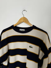 Upload image to gallery, Pull Lacoste rayé des années 80&#39; fabriqué en France - XL
