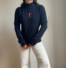 Upload image to gallery, Pull col cheminé Ralph Lauren broderie marine - S
