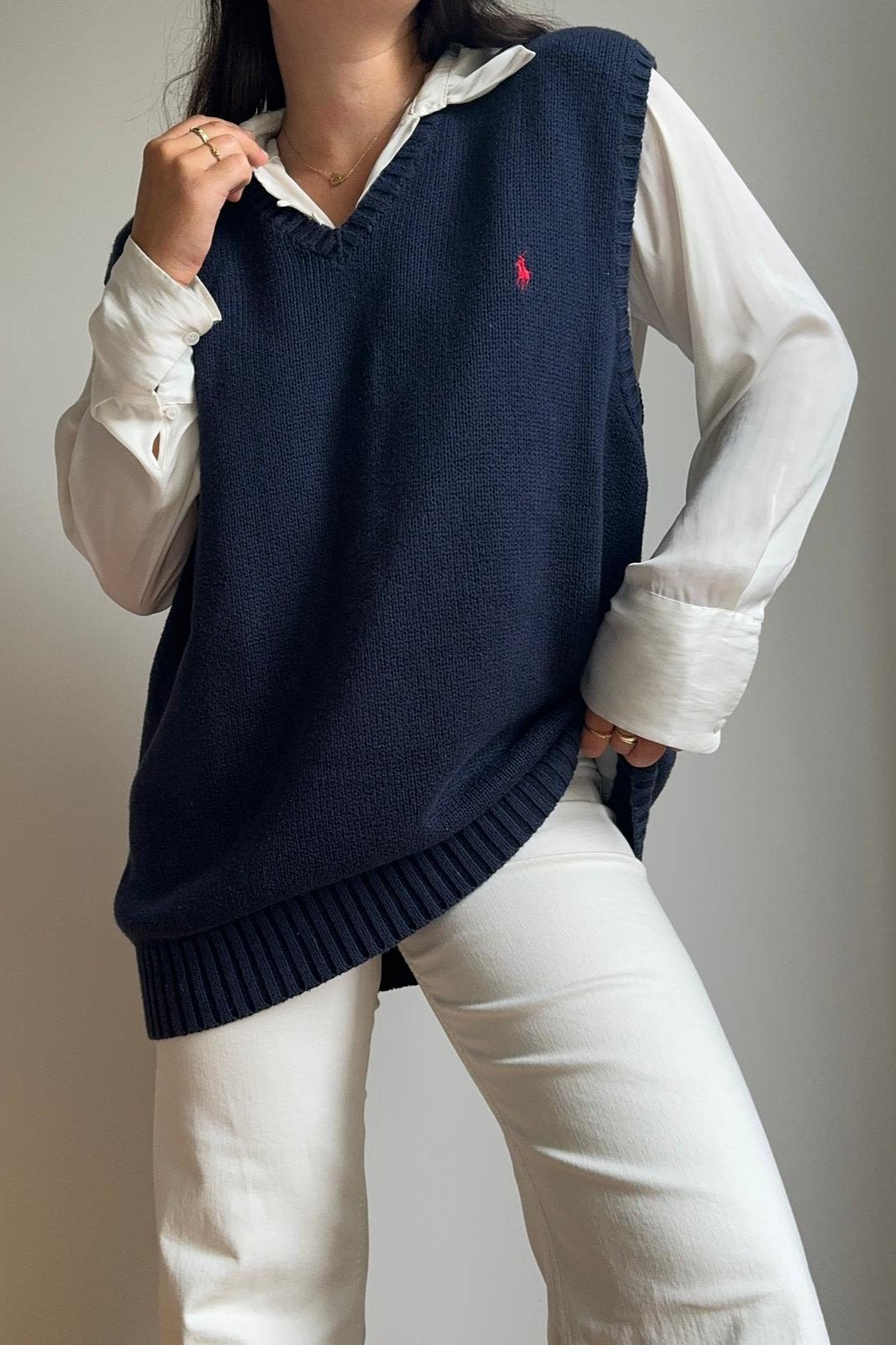 Pull Ralph Lauren sans manche en coton - L