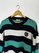 Upload image to gallery, Pull Lacoste rayé des années 80&#39; fabriqué en France - XL
