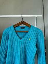 Upload image to gallery, Pull col V Ralph Lauren maille tressée - M
