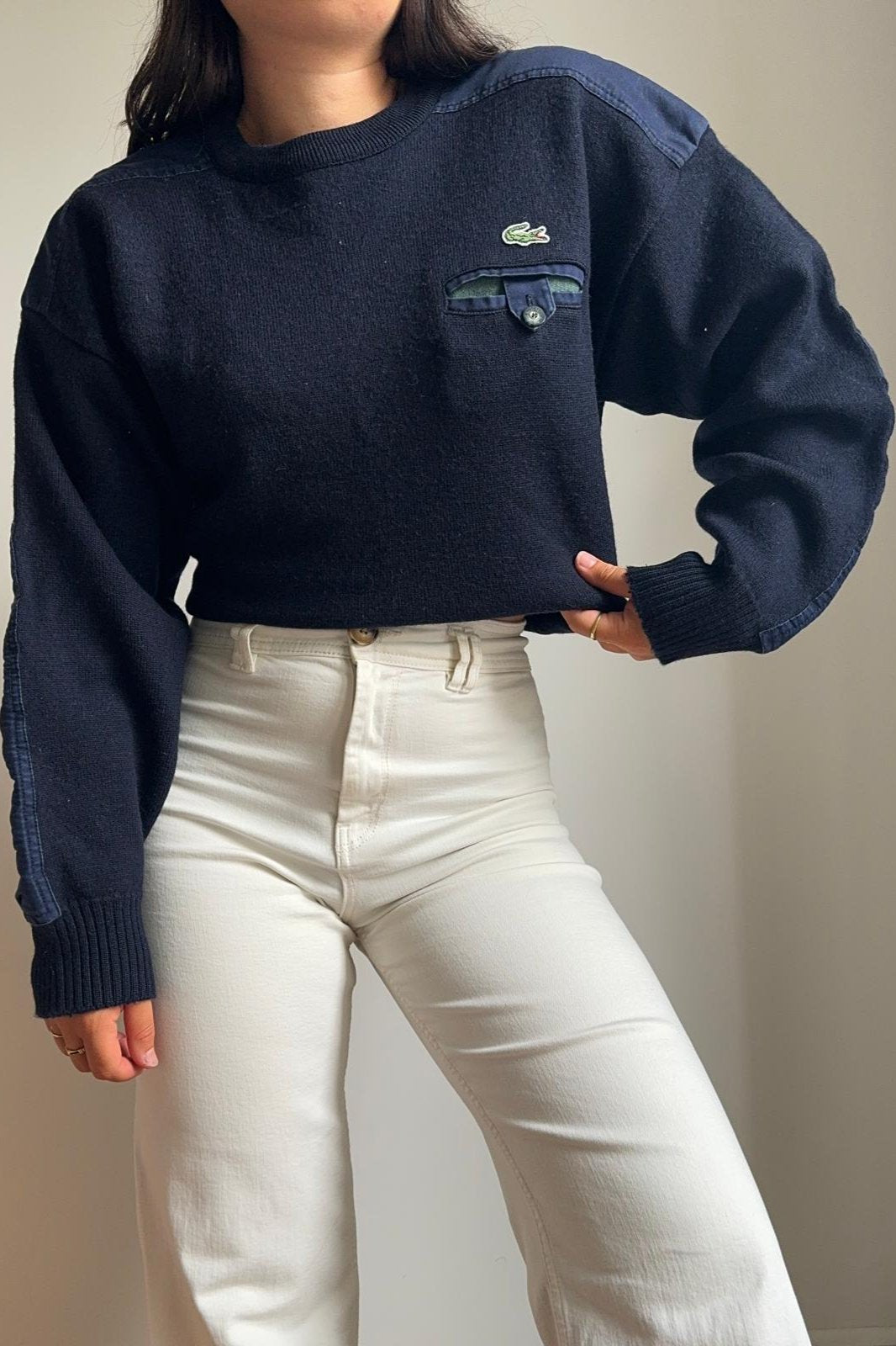 Pull Lacoste fabriqué en France dans les années 90' - M