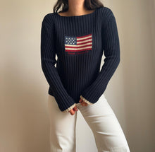 Upload image to gallery, Pull Ralph Lauren &quot;American Flag&quot; maille côtelée - M
