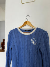 Upload image to gallery, Pull Ralph Lauren à la maille tressée brodé &quot;RLL&quot; - M
