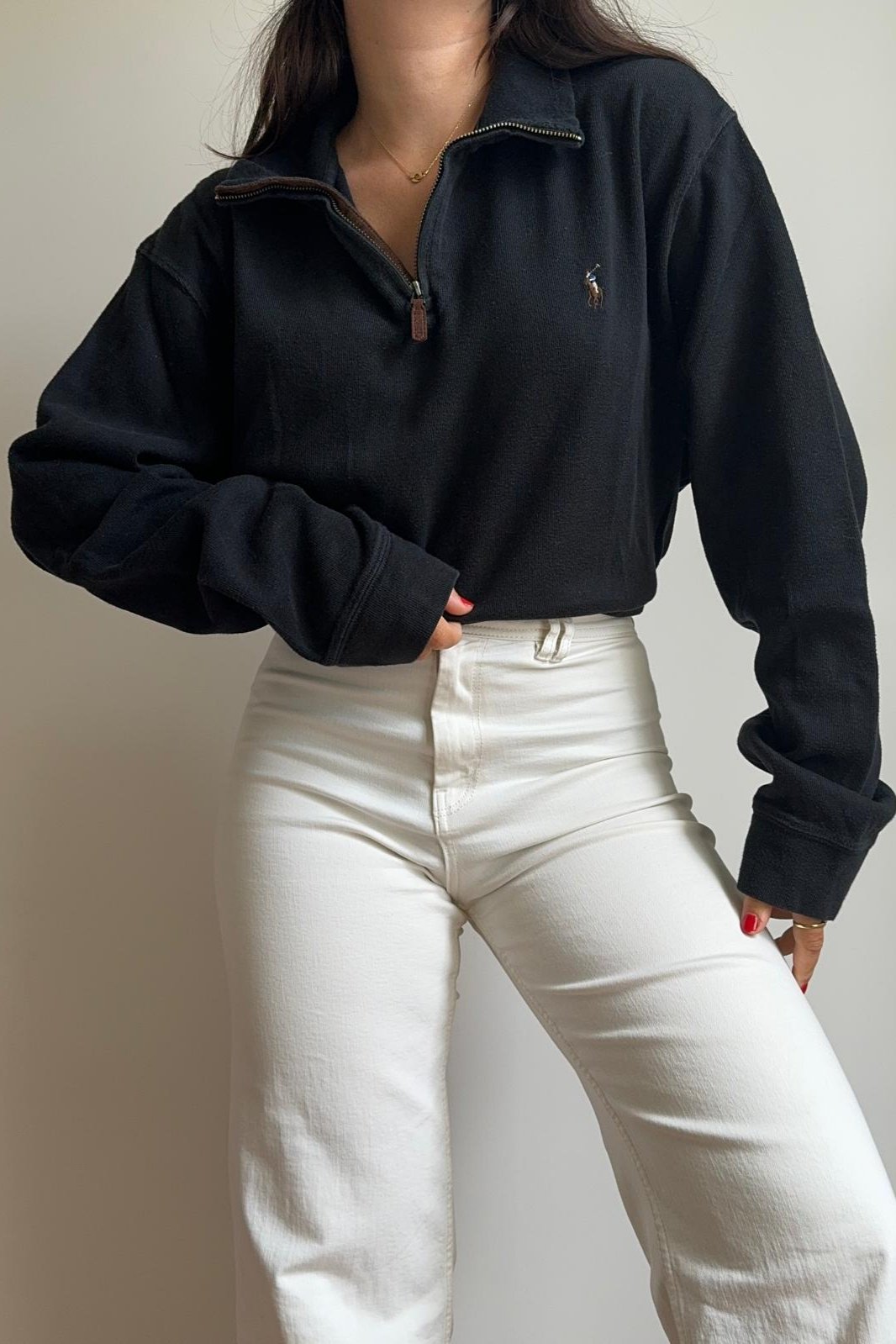 Pull half zip Ralph Lauren en coton - XL