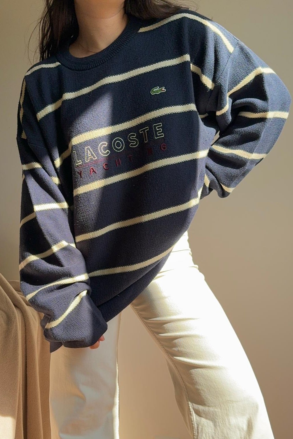 Pull Lacoste Yachting made in France des années 80’ - XXL