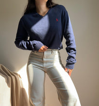 Charger l&#39;image dans la galerie, Pull col V Ralph Lauren en coton - S
