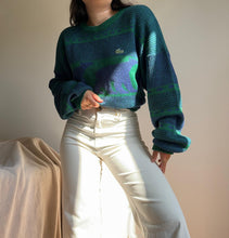 Charger l&#39;image dans la galerie, Pull Lacoste en grosse maille fabriqué en France des années 80&#39; - XL
