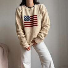 Charger l&#39;image dans la galerie, Pull Ralph Lauren collection American Flag tricoté main - XL
