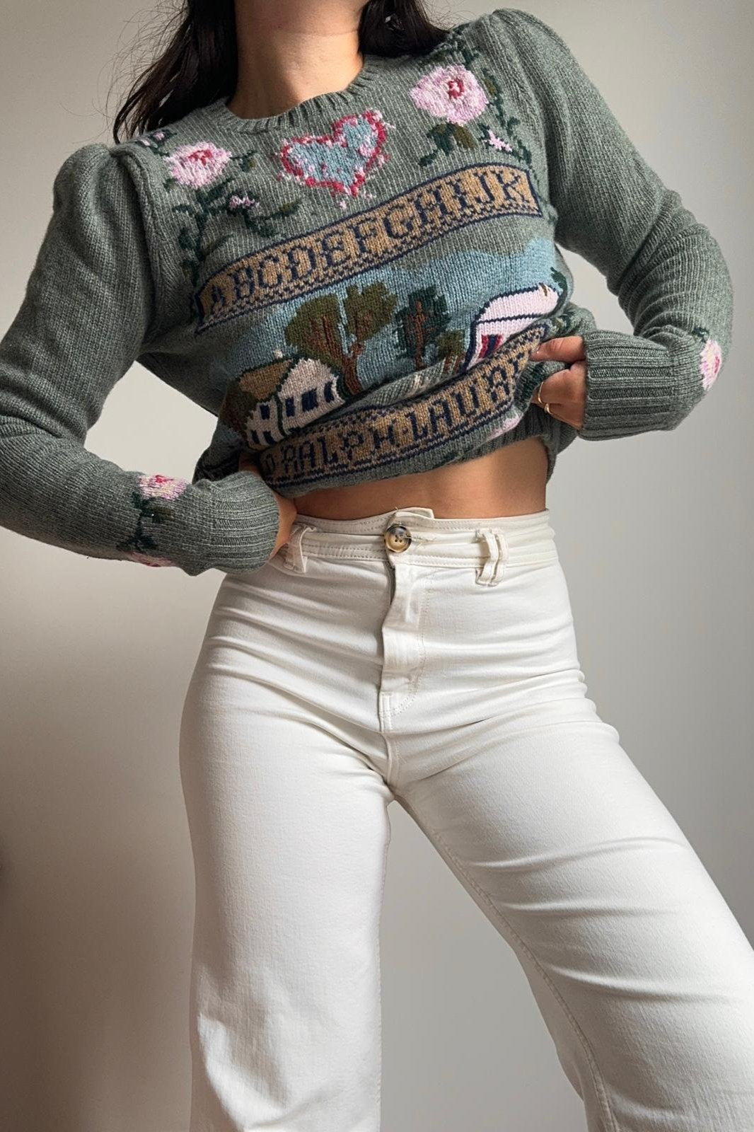 Pull Ralph Lauren champêtre en laine d'agneau - S