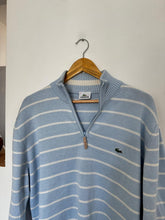 Charger l&#39;image dans la galerie, Pull half zip Lacoste à rayures en coton - XL
