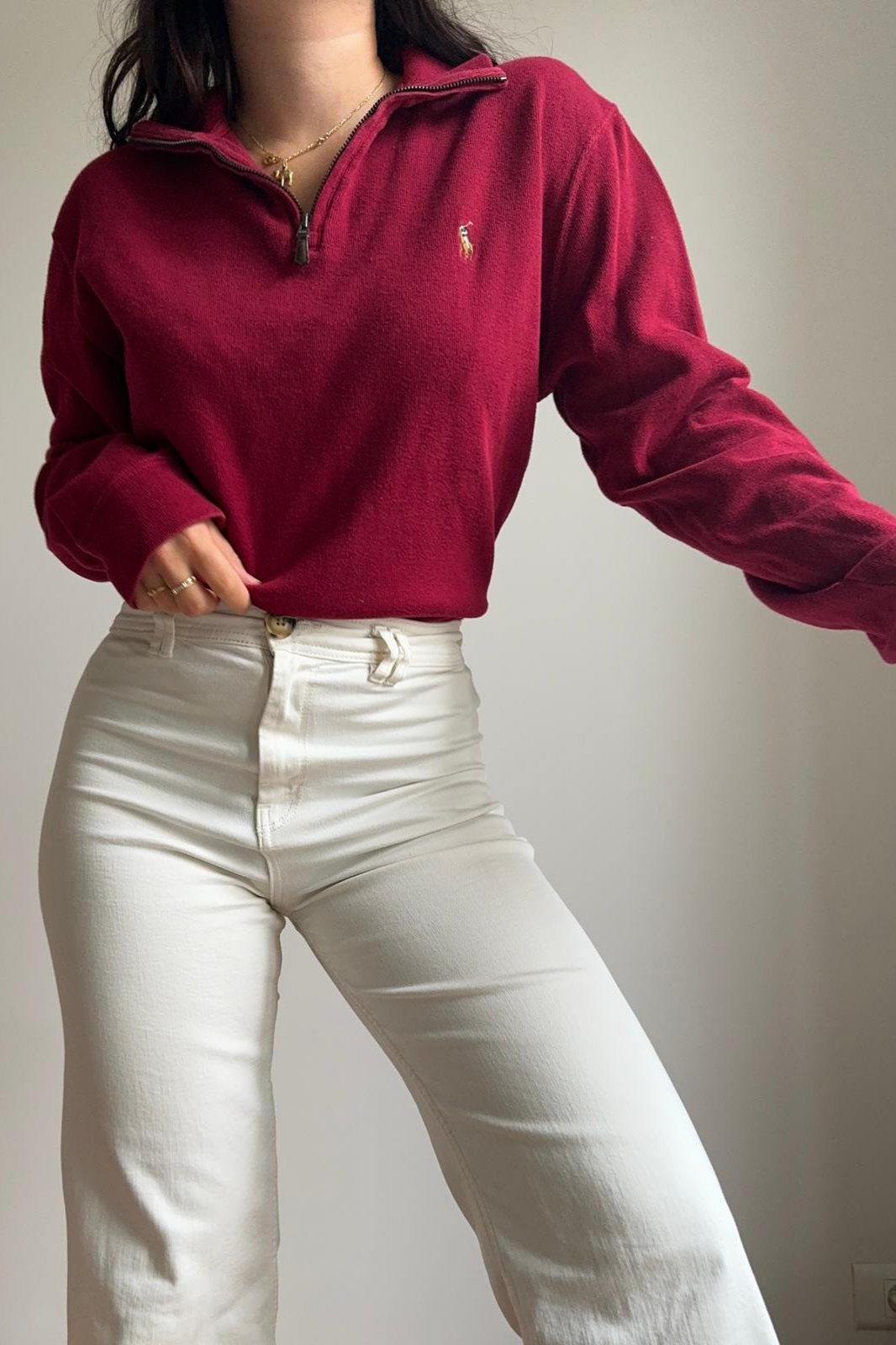 Pull half zip Ralph Lauren en coton - S