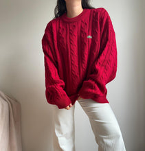 Charger l&#39;image dans la galerie, Pull Lacoste à la maille tressée des années 90&#39; - XL
