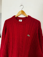 Charger l&#39;image dans la galerie, Pull Lacoste à la maille tressée des années 90&#39; - XL
