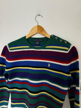 Charger l&#39;image dans la galerie, Pull Ralph Lauren rayé en laine &amp; cachemire - M
