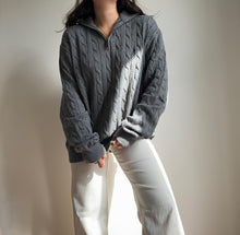 Charger l&#39;image dans la galerie, Pull half zip Ralph Lauren à la maille tressée - XL

