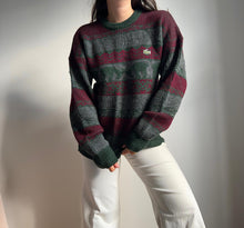 Charger l&#39;image dans la galerie, Pull Lacoste en grosse maille fabriqué en France des années 80&#39; - M
