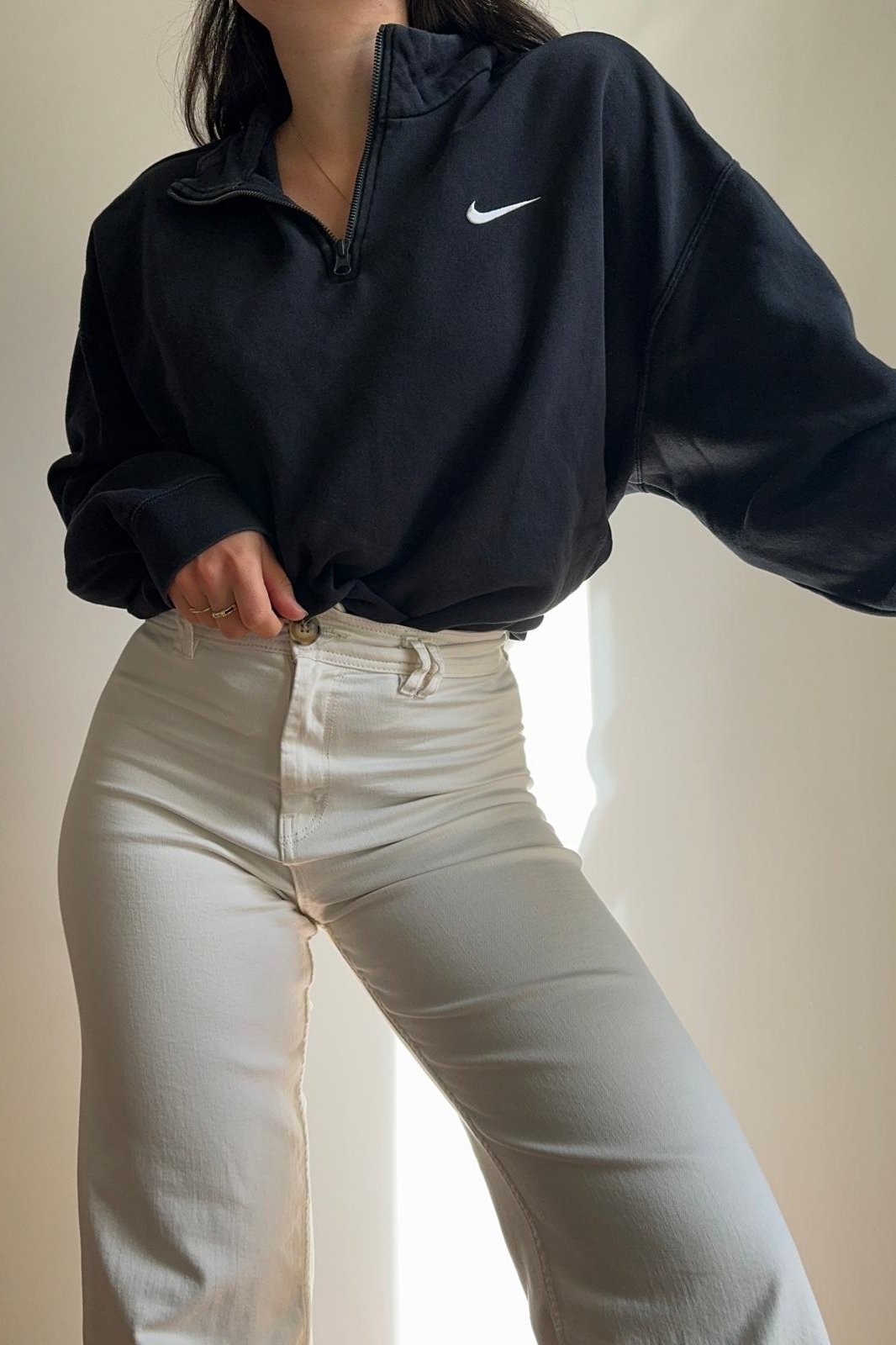 Sweat half zip Nike molletonné - L