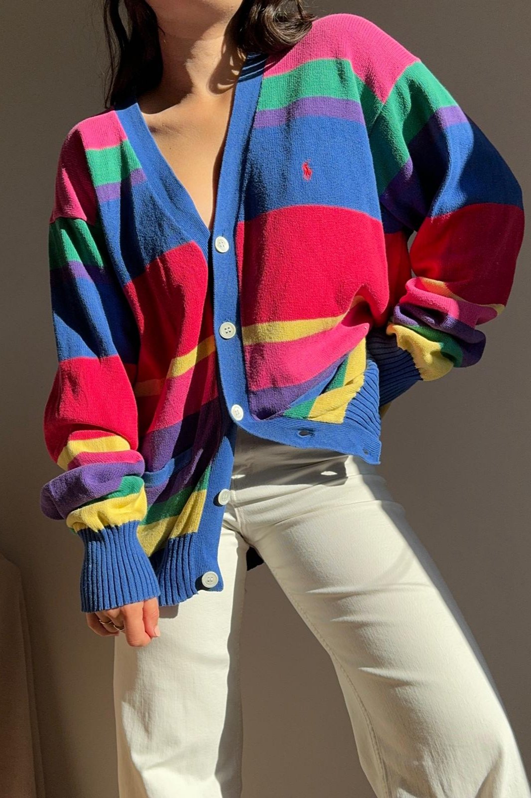 Gilet Ralph Lauren à rayures multicolores - L