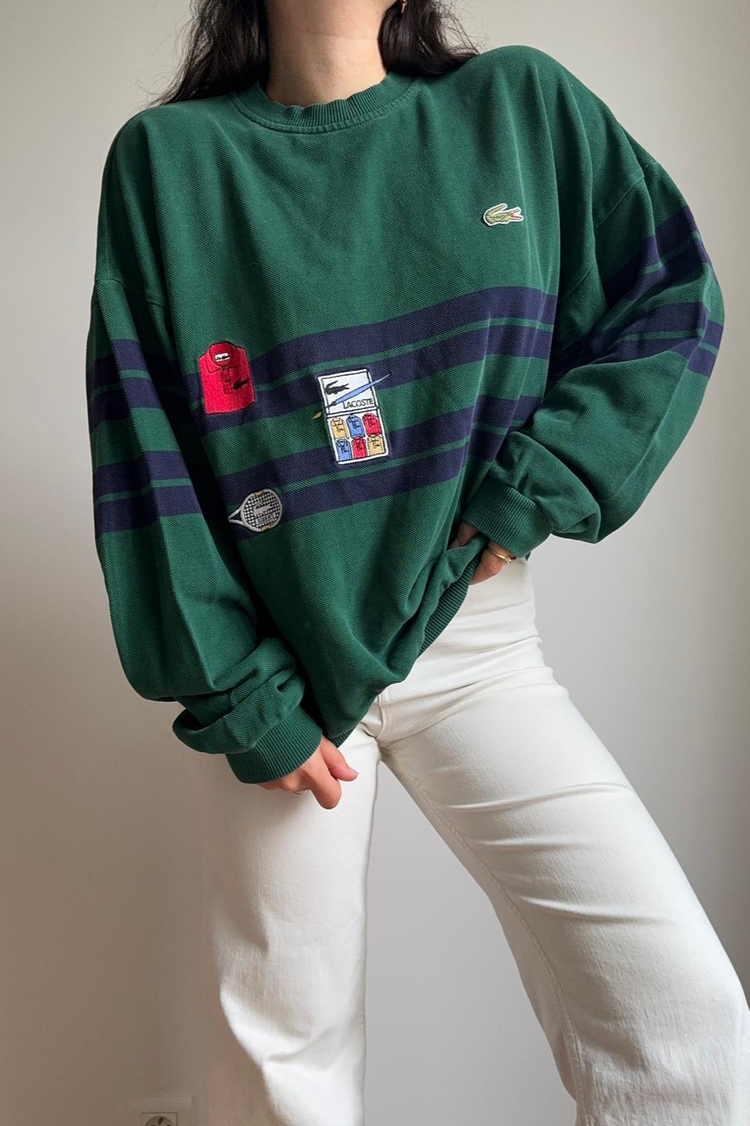 Pull Lacoste de collection fabriqué en France des années 80' - M