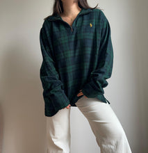 Charger l&#39;image dans la galerie, Pull half zip Ralph Lauren motif tartan - XL
