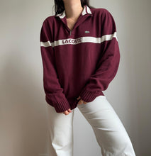 Charger l&#39;image dans la galerie, Pull half zip Lacoste bordeaux- L
