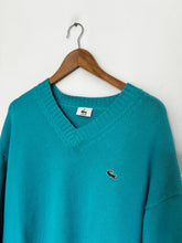 Charger l&#39;image dans la galerie, Pull Lacoste col V turquoise - XL
