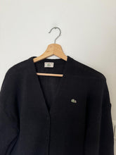 Charger l&#39;image dans la galerie, Gilet Lacoste noir en pure laine vierge - S
