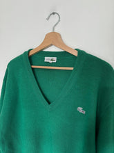 Upload image to gallery, Pull col V Lacoste des années 80&#39; fabriqué en France - L
