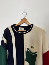 Upload image to gallery, Pull Lacoste colorblock des années 90&#39; fabriqué en France - XL

